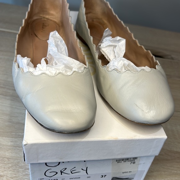Chloe london lamb leather Lauren Ballerina flat in iceberg color. Size 37 - Picture 3 of 12